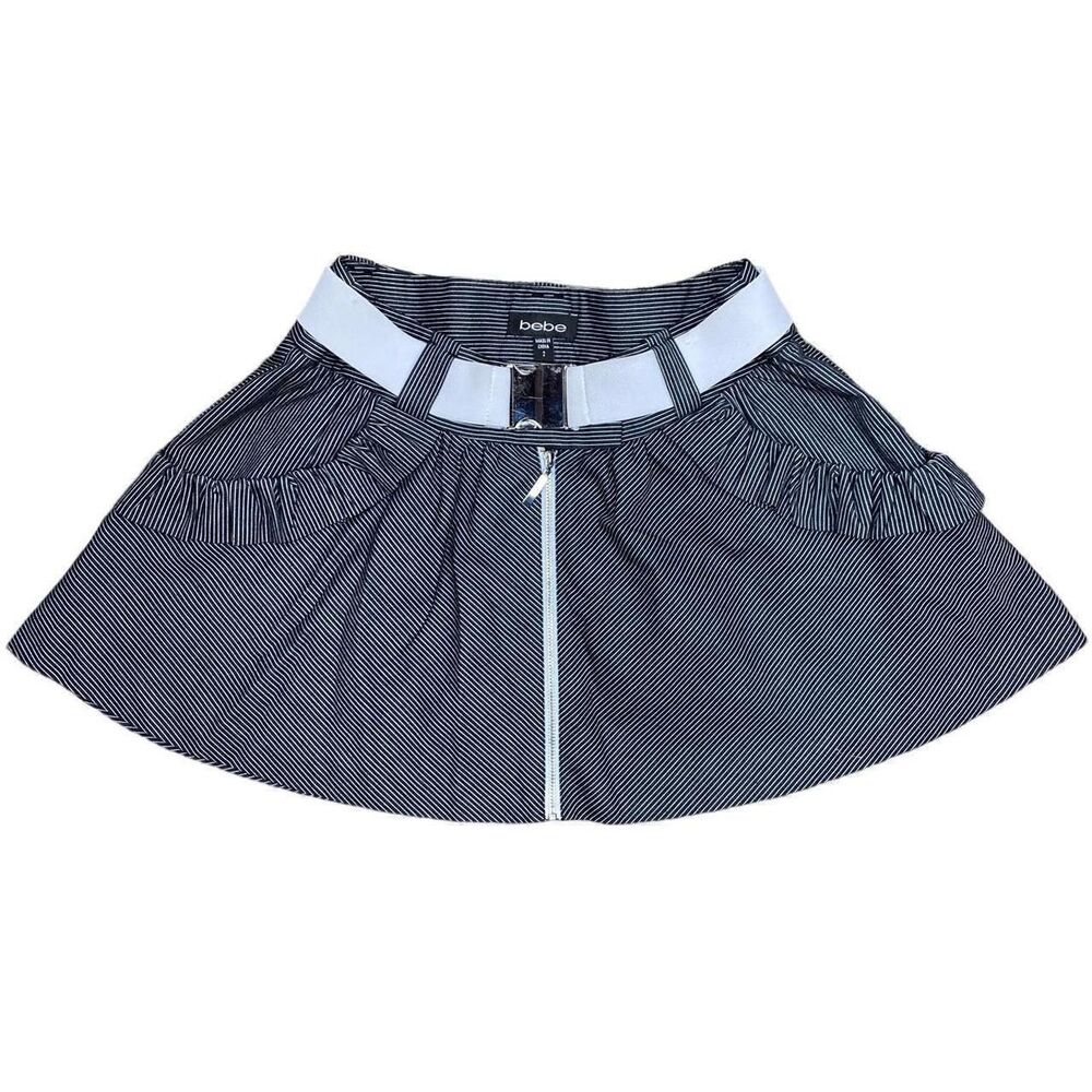 Bebe Women's Grey and Black Skirt